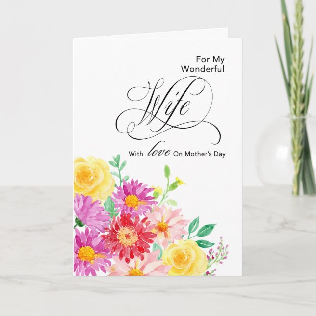 Carte Fleurs lumineuses pour femme à l'occasion de la fê (Devant)