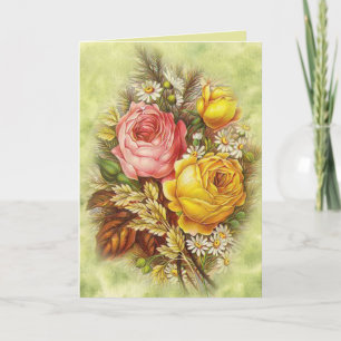 Carte Fleurs magnifiques avec poème Fête des Mères