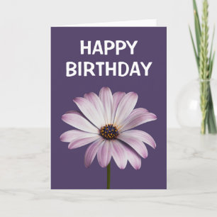 Carte Fleurs Marguerite blanche et violette