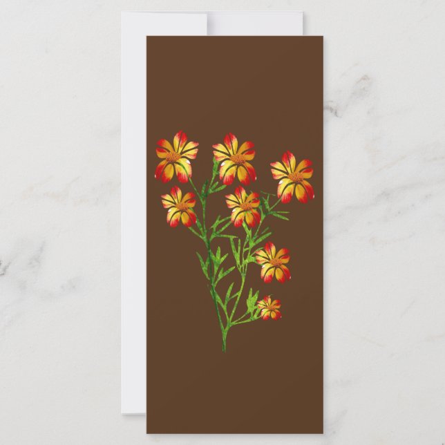 Carte Fleurs Orange (Devant)