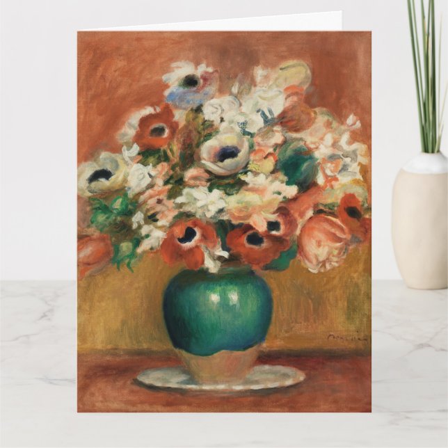 Carte Fleurs par Renoir Peinture artistique impressionni (Devant)