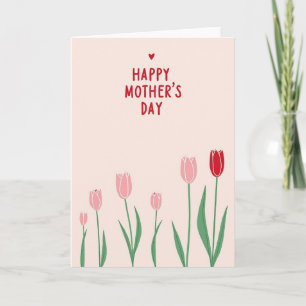 Carte Fleurs Pastel Rayées