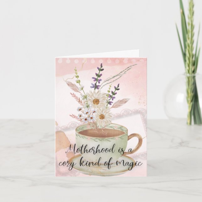 Carte Fleurs Pressées - Style Vintage (Devant)