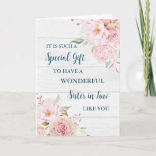 Carte Fleurs roses belle-sœur Joyeuse fête des mères 