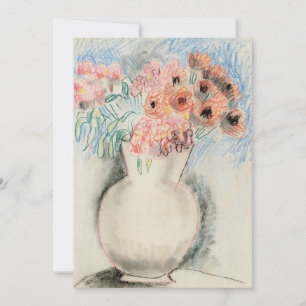 Carte Fleurs roses dans un vase   Christopher Wood