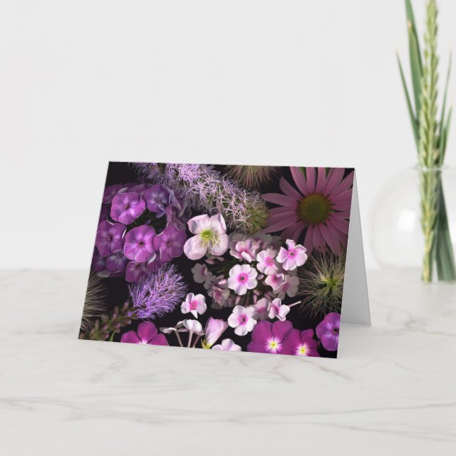 Carte Fleurs roses de juin (Devant)