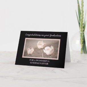 Carte Fleurs roses Godgirl Graduation