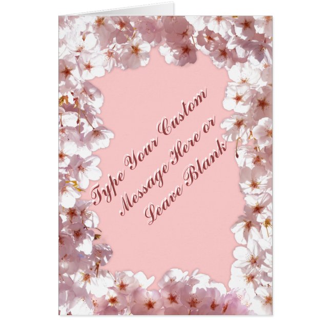 Carte Fleurs roses Personnalisées Carte Fleurs ros (Devant)