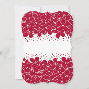 Carte Fleurs rouges marguerites sur arrière - plan blanc