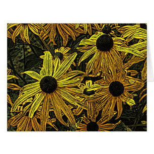 Carte FLEURS RUDBECKIA
