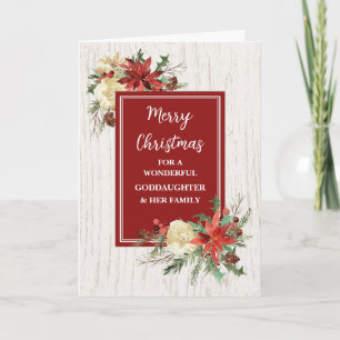 Carte Fleurs rustiques Godgirl & Noël de famille