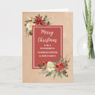 Carte Fleurs rustiques Godgirl & Noël de famille