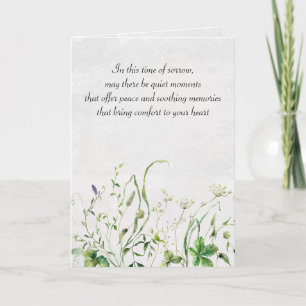 Carte Fleurs sauvages Aquarelle Pour La Sympathie