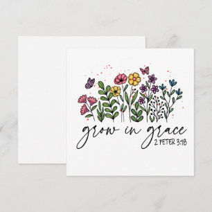 Carte Fleurs sauvages Cultivant En Grace Cadeau Chrétien