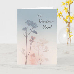 Carte Fleurs sauvages dans les teintes douces du rose et