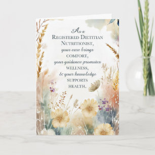 Carte Fleurs sauvages de la journée diététiste inscrits