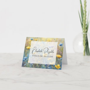 Carte Fleurs sauvages d'été Sympathie Remerciements 