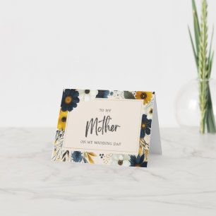 Carte Fleurs sauvages Élégants À Ma Mère Mariage Beige