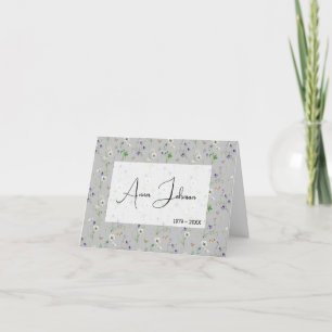 Carte Fleurs sauvages estivales Sympathie Merci