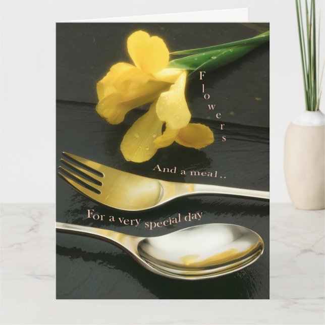 Carte Fleurs sur Ardoise (Devant)