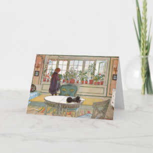 Carte Fleurs sur le rebord de la fenêtre par Carl Larsso
