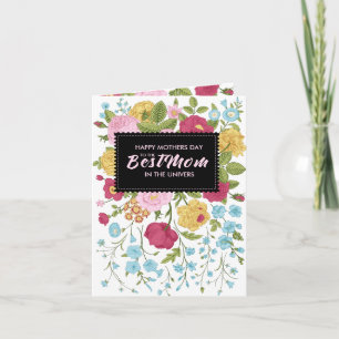 Carte Fleurs vintages Bonne fête des mères