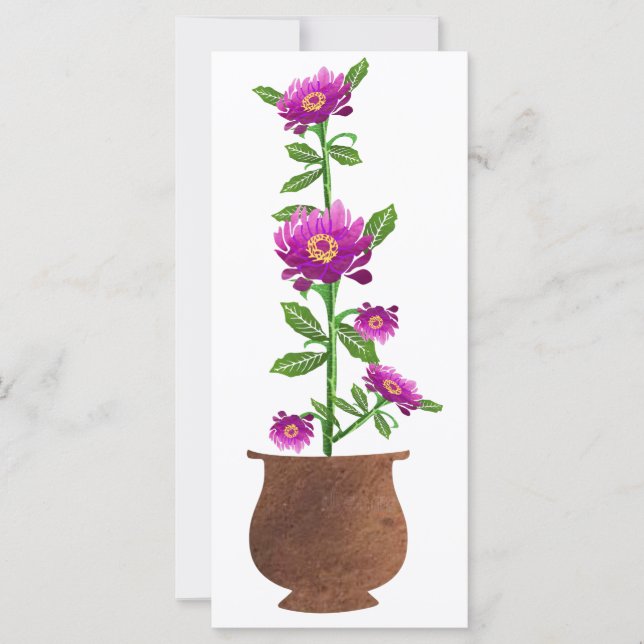 Carte Fleurs violettes (Devant)