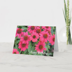 Carte Fleurs violettes roses Anniversaire