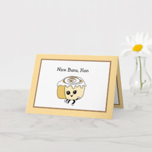 Carte Flirty Cinnamon Roll Food Pun Romantic Card