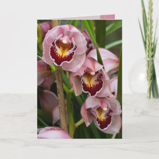 Carte Floraison de 3 dames roses