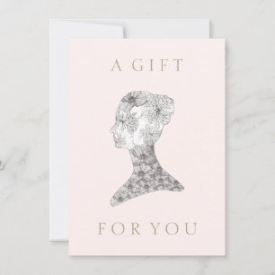 Carte Floral beauté Girl Salon et certificat cadeau Spa