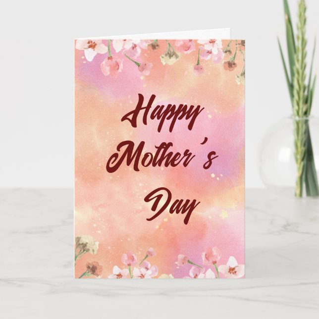 Carte Floral brillant | Fête des mères 2025 (Devant)