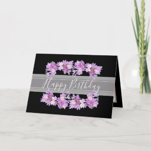 Carte Floral Crocus Flower Bouquet Rose Girl Anniversair
