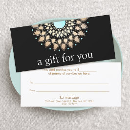 Carte Floral de Lotus Or Mandala