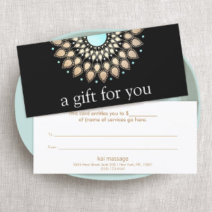 Carte Floral de Lotus Or Mandala