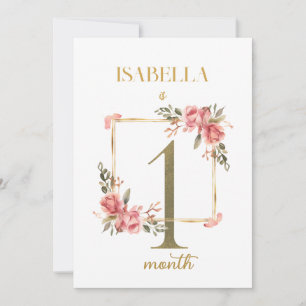 Carte Floral Elegant Milestone