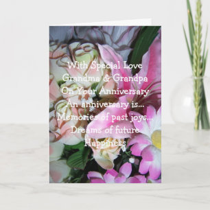 Carte Floral Grand-parents Mariage Anniversaire
