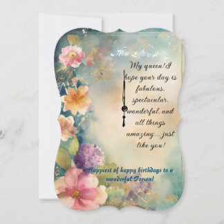 Carte "Floral Haze Anniversaire Félicité"Carte de vœux