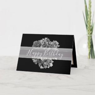 Carte Floral Hydrangea Fleur Bouquet Argent Anniversaire