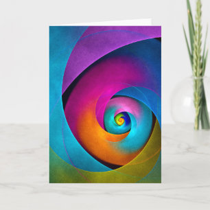 Carte Floral moderne Art Abstrait rose Bleu Motif #17