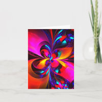 Floral moderne Art Abstrait Rouge Bleu Motif #07