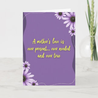 Carte Floral Mothers Love Message Card