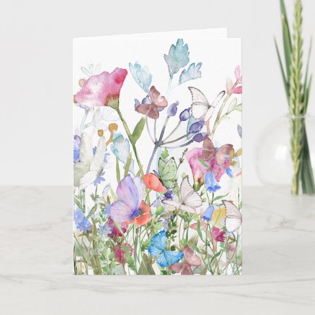 Carte Floral moyen mixte (blanc) (Devant)