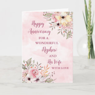 Carte Floral Nephew et son Anniversaire Mariage de sa fe