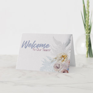 Carte Floral neutre Bienvenue à l'équipe Nouveau employé