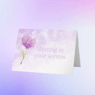 Carte Floral Partage Votre Douleur Sympathie Condolence