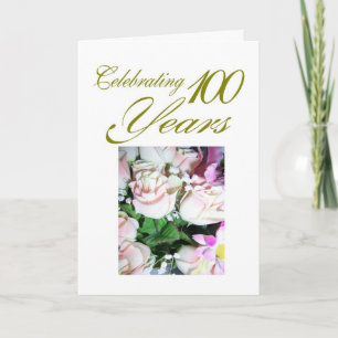 Carte Floral Personnalisé 100e anniversaire