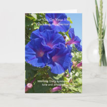 Floral Personnalisé 11e anniversaire de Mariage