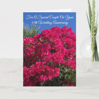 Carte Floral Personnalisé 45e anniversaire de Mariage
