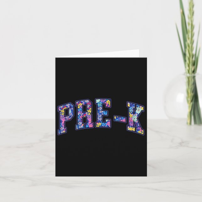 Carte Floral Pré-k 1er Jour De L'École Enseignant S (Devant)
